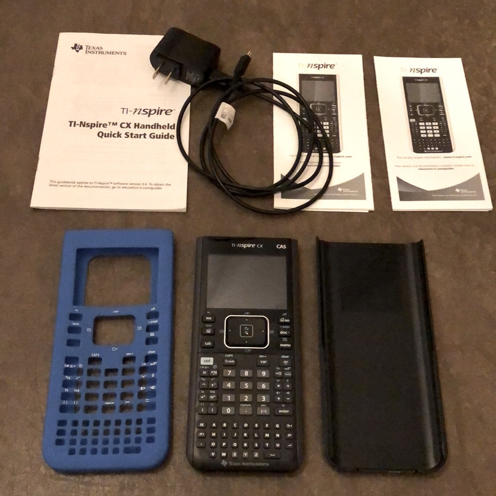TI Inspire CX CAS Graphing Calculator with Charger, Case, Instruction Manuals